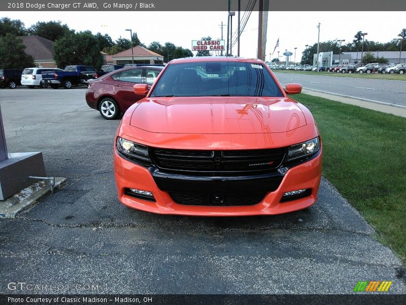 Go Mango / Black 2018 Dodge Charger GT AWD