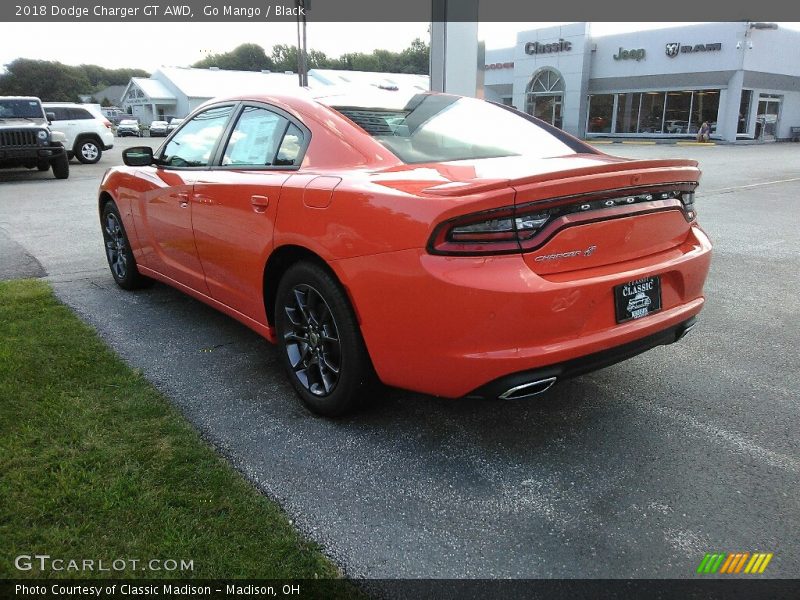 Go Mango / Black 2018 Dodge Charger GT AWD