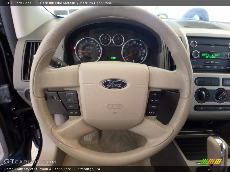 Dark Ink Blue Metallic / Medium Light Stone 2010 Ford Edge SE