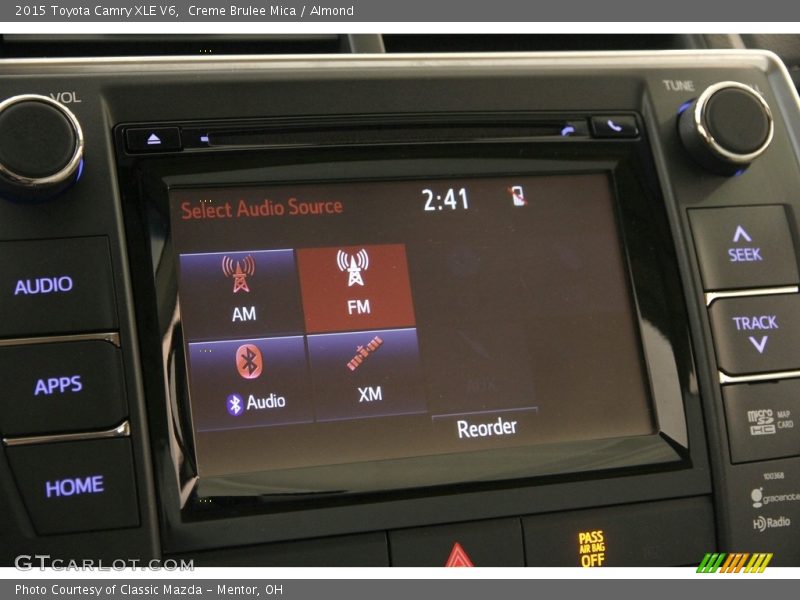 Controls of 2015 Camry XLE V6