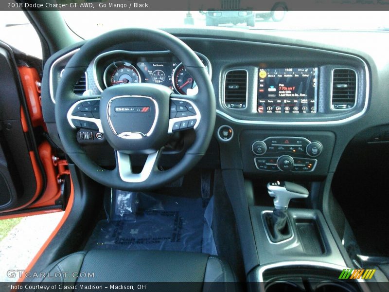 Go Mango / Black 2018 Dodge Charger GT AWD