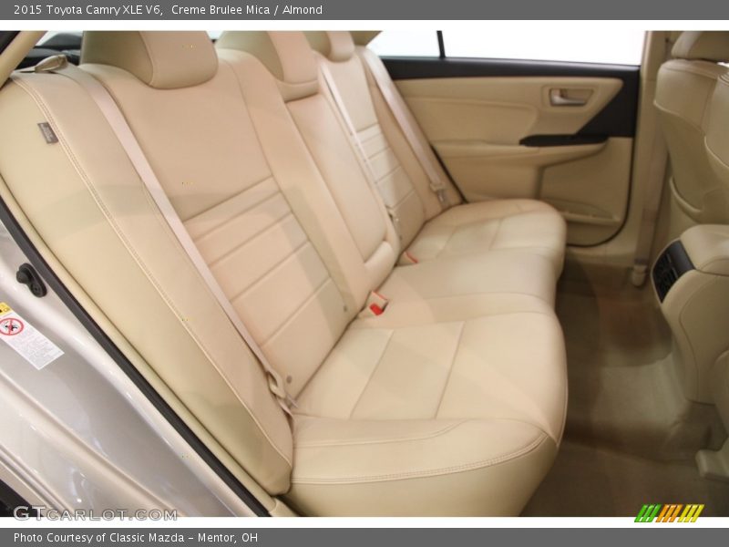 Rear Seat of 2015 Camry XLE V6