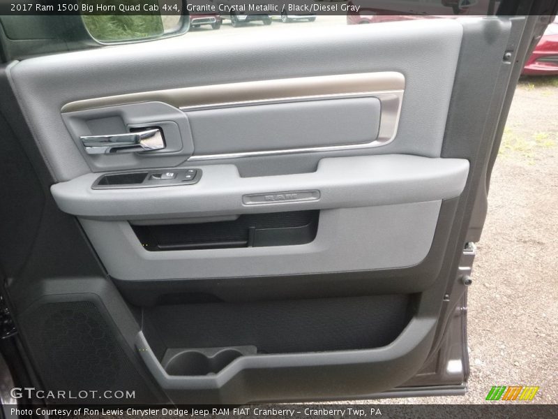 Granite Crystal Metallic / Black/Diesel Gray 2017 Ram 1500 Big Horn Quad Cab 4x4
