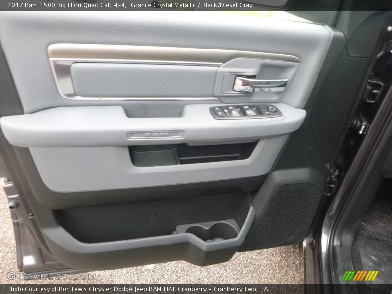 Granite Crystal Metallic / Black/Diesel Gray 2017 Ram 1500 Big Horn Quad Cab 4x4
