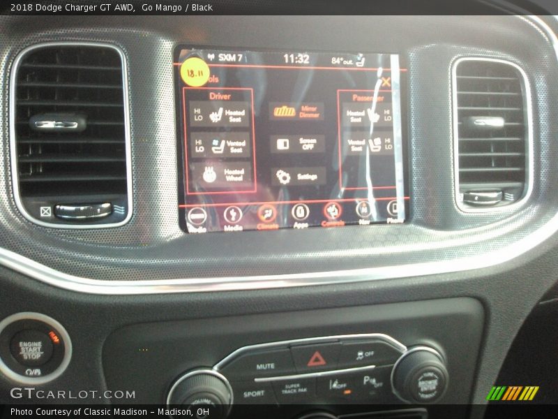 Go Mango / Black 2018 Dodge Charger GT AWD
