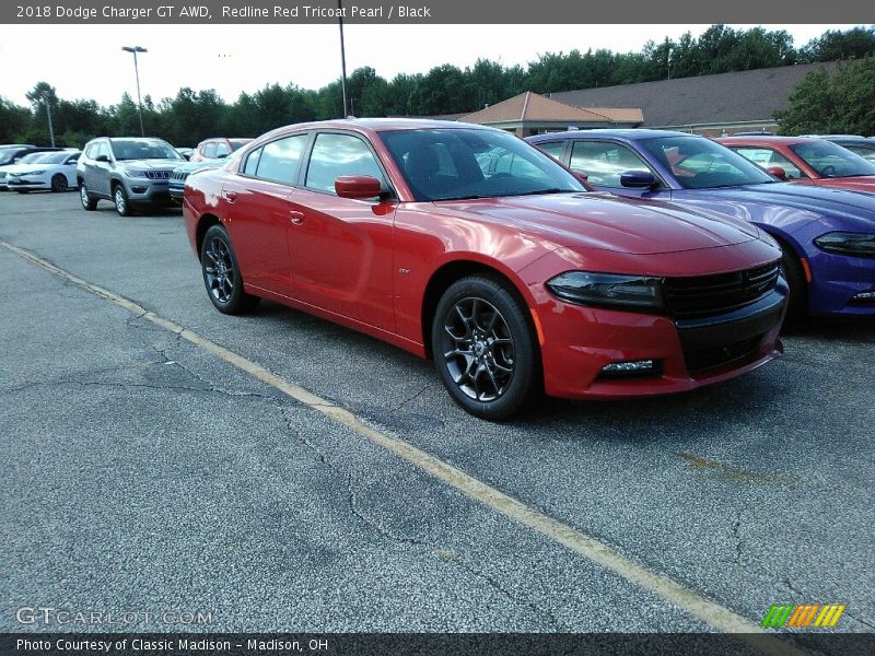 Redline Red Tricoat Pearl / Black 2018 Dodge Charger GT AWD