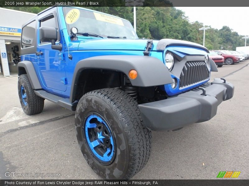 Hydro Blue Pearl / Black 2016 Jeep Wrangler Sport