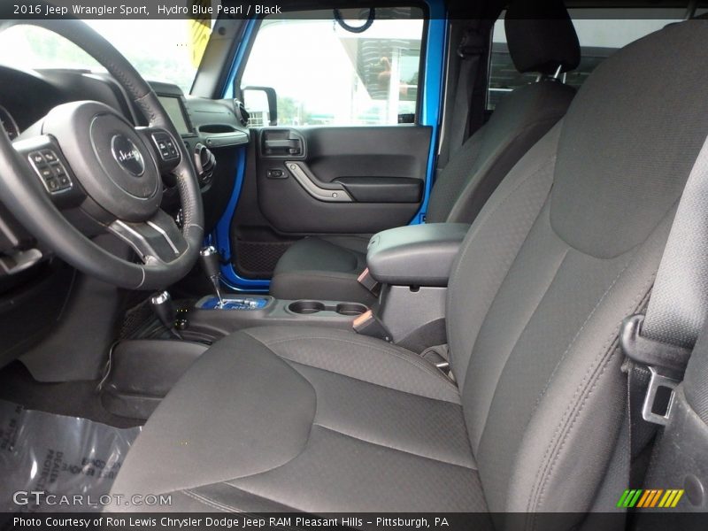 Hydro Blue Pearl / Black 2016 Jeep Wrangler Sport