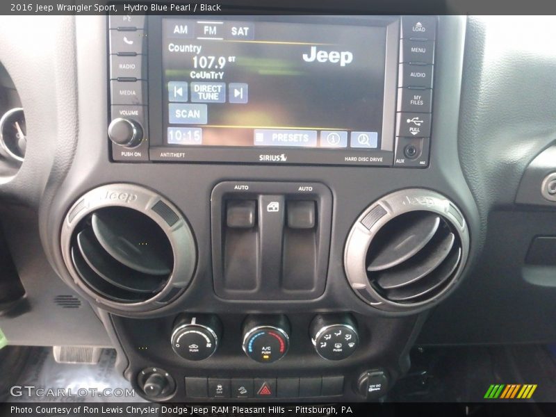 Hydro Blue Pearl / Black 2016 Jeep Wrangler Sport