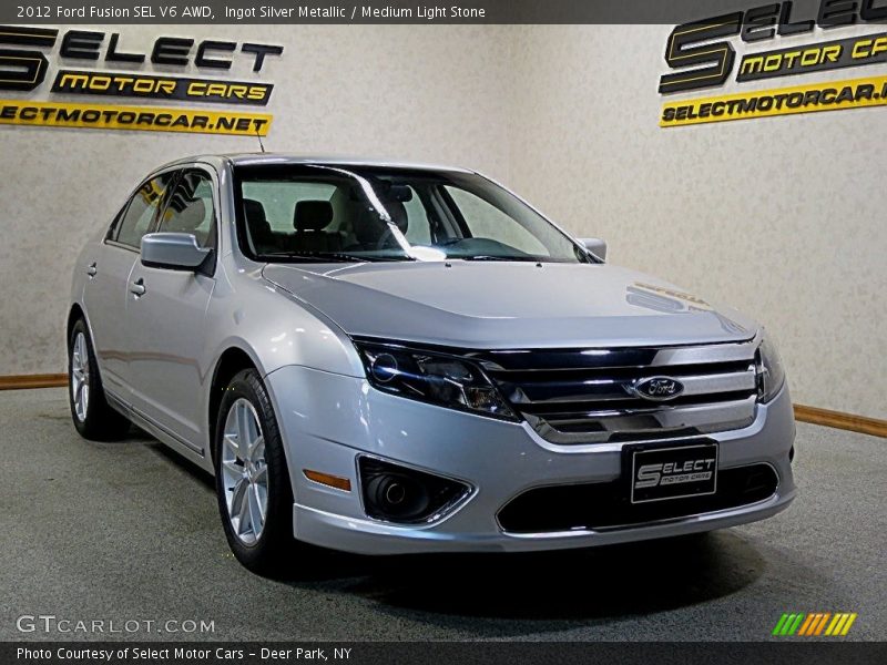 Ingot Silver Metallic / Medium Light Stone 2012 Ford Fusion SEL V6 AWD