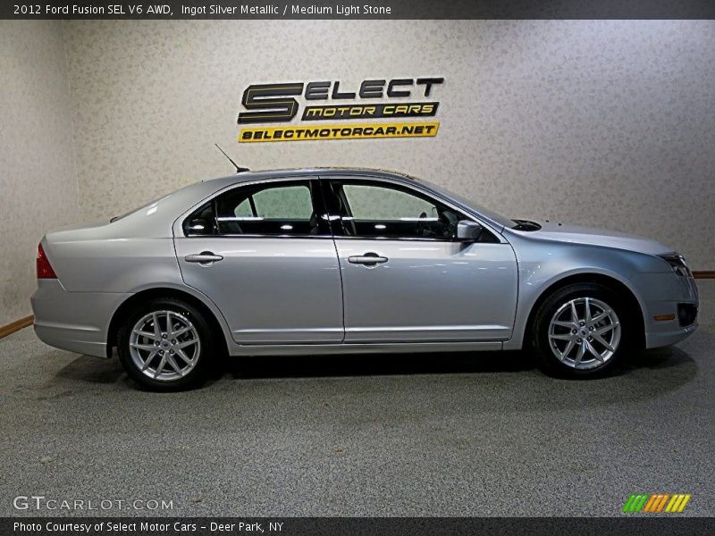 Ingot Silver Metallic / Medium Light Stone 2012 Ford Fusion SEL V6 AWD