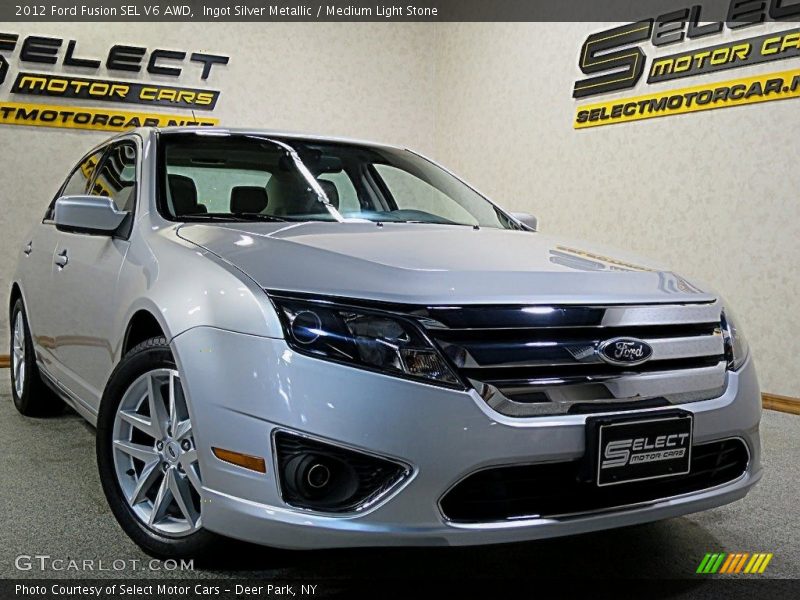 Ingot Silver Metallic / Medium Light Stone 2012 Ford Fusion SEL V6 AWD
