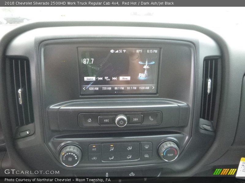 Red Hot / Dark Ash/Jet Black 2018 Chevrolet Silverado 2500HD Work Truck Regular Cab 4x4