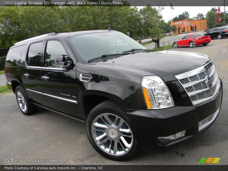 Black Raven / Ebony/Ebony 2012 Cadillac Escalade ESV Platinum AWD