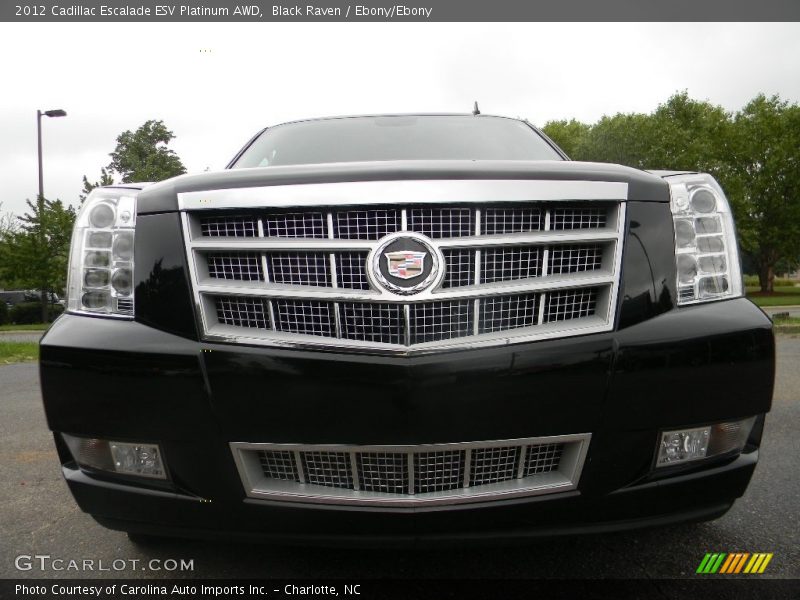 Black Raven / Ebony/Ebony 2012 Cadillac Escalade ESV Platinum AWD