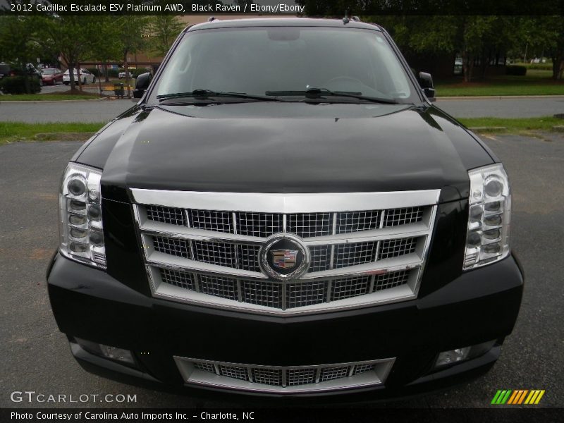 Black Raven / Ebony/Ebony 2012 Cadillac Escalade ESV Platinum AWD