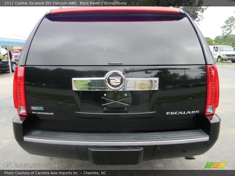 Black Raven / Ebony/Ebony 2012 Cadillac Escalade ESV Platinum AWD