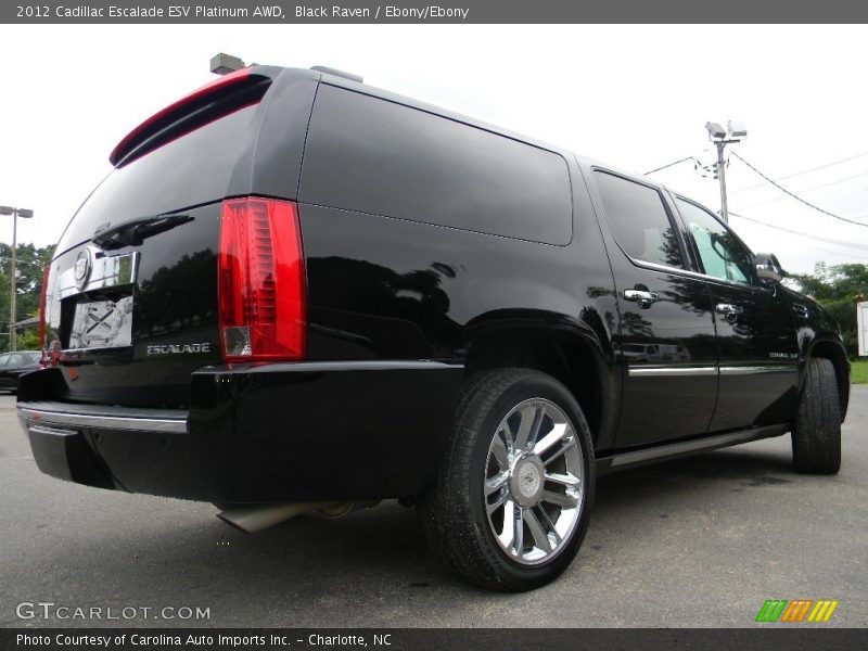 Black Raven / Ebony/Ebony 2012 Cadillac Escalade ESV Platinum AWD