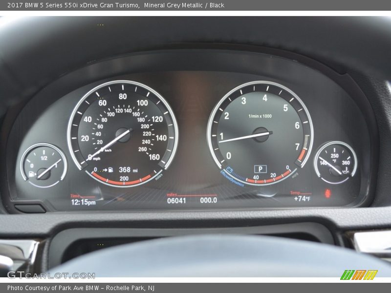 Mineral Grey Metallic / Black 2017 BMW 5 Series 550i xDrive Gran Turismo