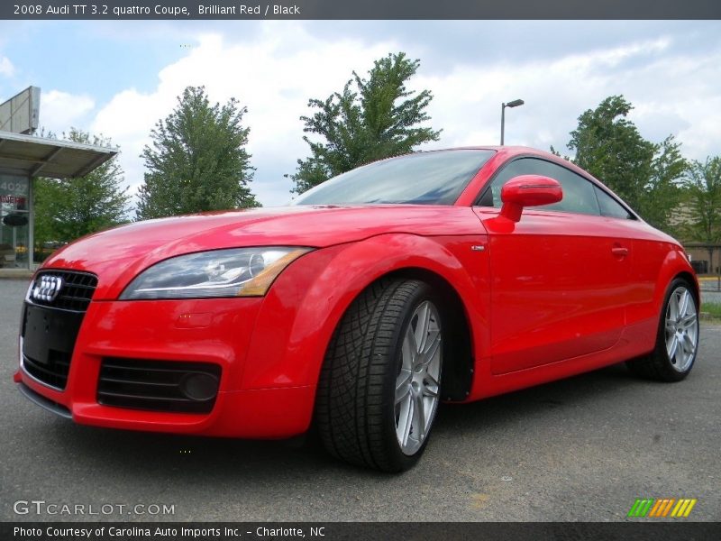 Brilliant Red / Black 2008 Audi TT 3.2 quattro Coupe