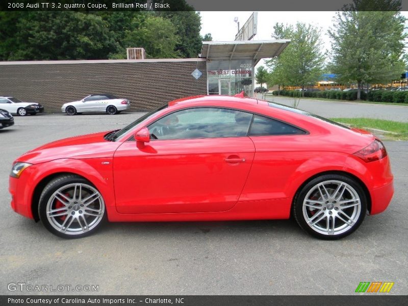 Brilliant Red / Black 2008 Audi TT 3.2 quattro Coupe