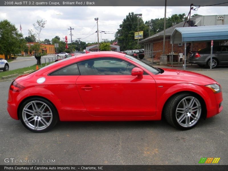 Brilliant Red / Black 2008 Audi TT 3.2 quattro Coupe