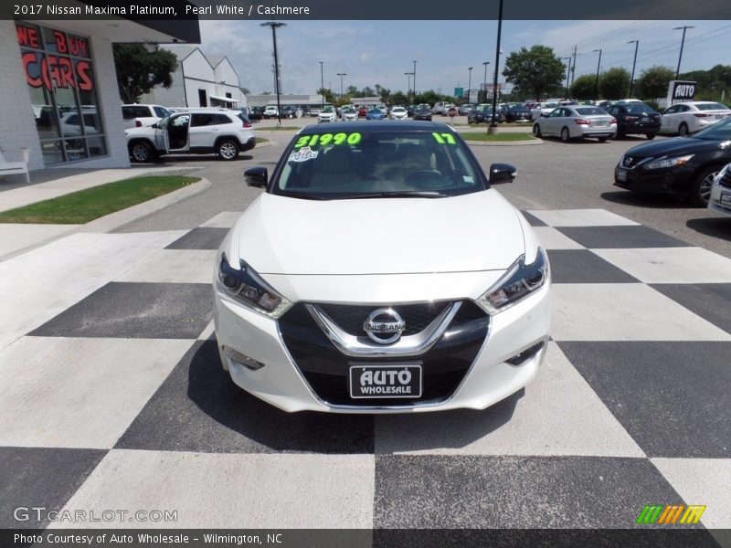 Pearl White / Cashmere 2017 Nissan Maxima Platinum
