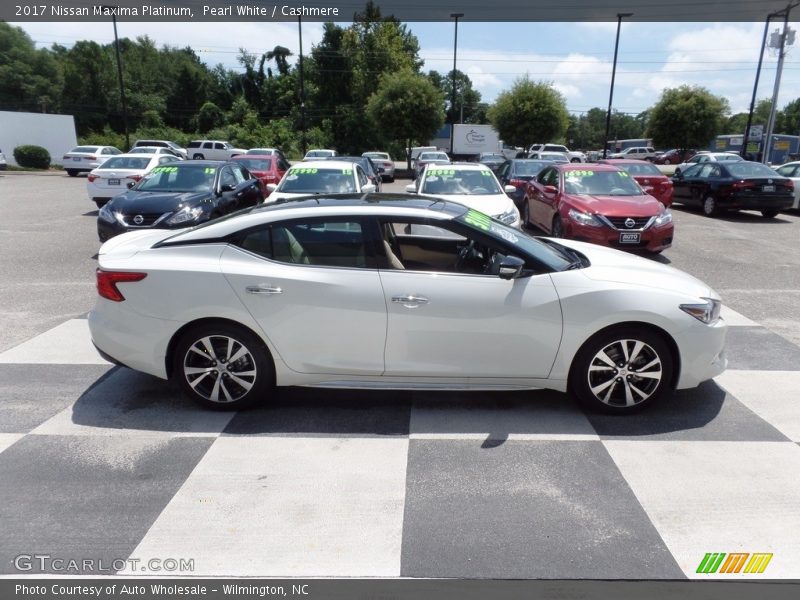 Pearl White / Cashmere 2017 Nissan Maxima Platinum