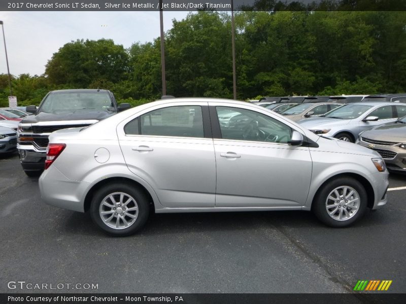 Silver Ice Metallic / Jet Black/Dark Titanium 2017 Chevrolet Sonic LT Sedan