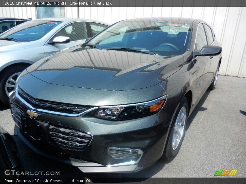 Nightfall Gray Metallic / Jet Black 2018 Chevrolet Malibu LS