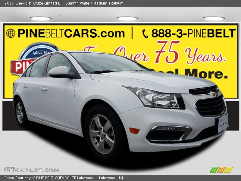 Summit White / Medium Titanium 2016 Chevrolet Cruze Limited LT