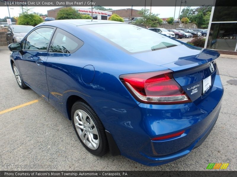 Dyno Blue Pearl / Gray 2014 Honda Civic LX Coupe