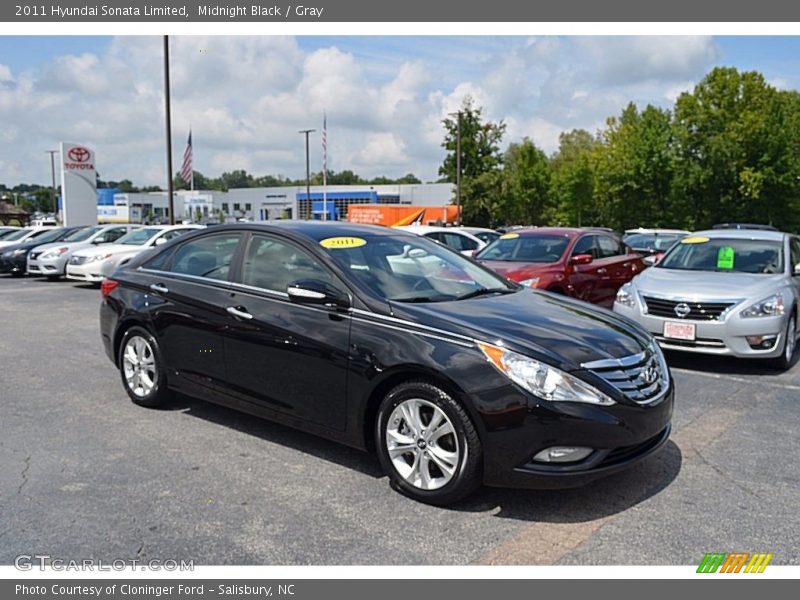 Midnight Black / Gray 2011 Hyundai Sonata Limited