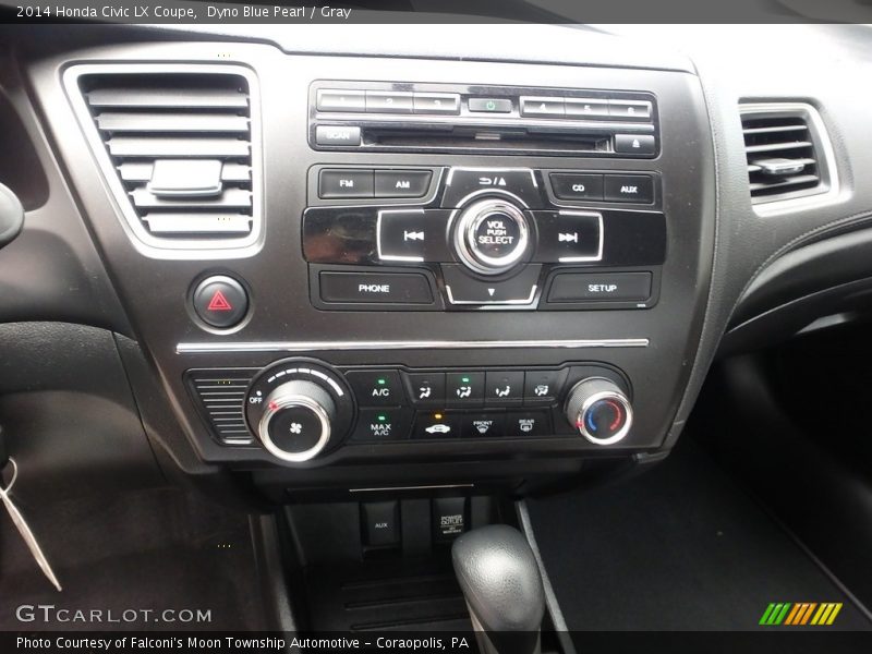 Dyno Blue Pearl / Gray 2014 Honda Civic LX Coupe