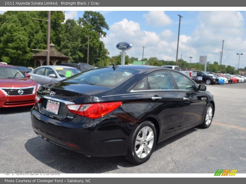 Midnight Black / Gray 2011 Hyundai Sonata Limited