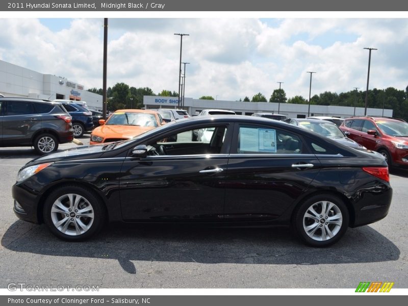 Midnight Black / Gray 2011 Hyundai Sonata Limited