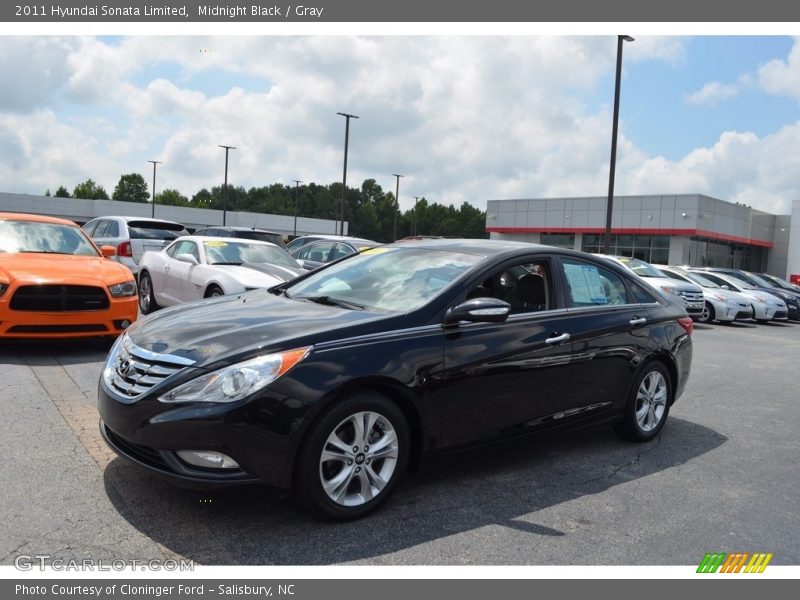Midnight Black / Gray 2011 Hyundai Sonata Limited