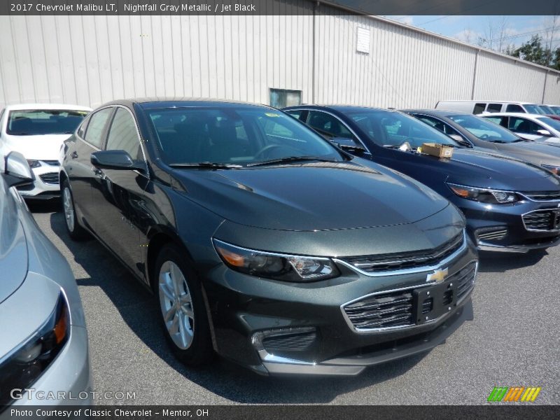 Nightfall Gray Metallic / Jet Black 2017 Chevrolet Malibu LT