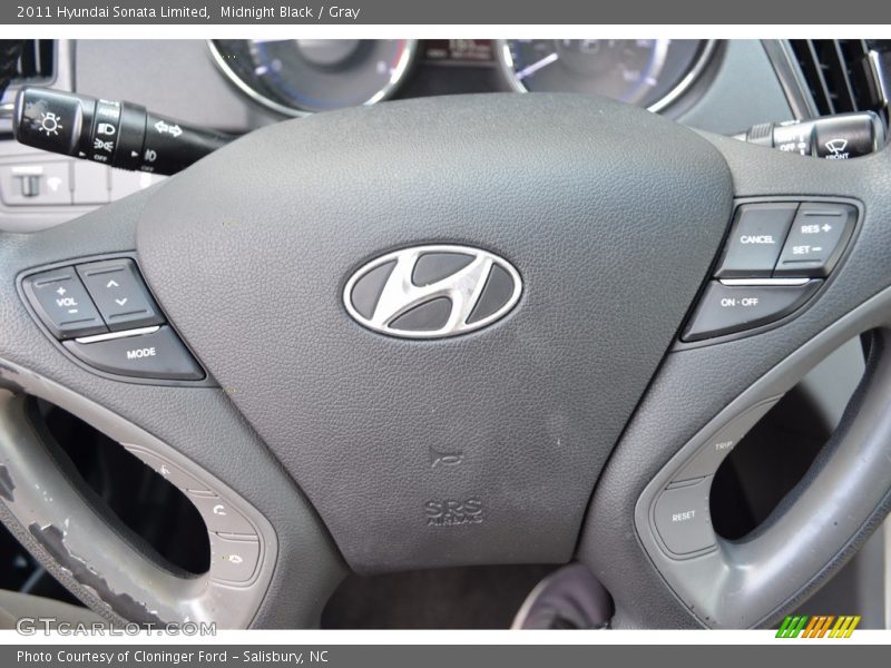 Midnight Black / Gray 2011 Hyundai Sonata Limited