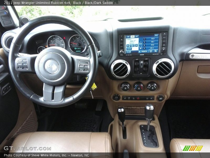 Black / Black/Dark Saddle 2011 Jeep Wrangler Unlimited Rubicon 4x4