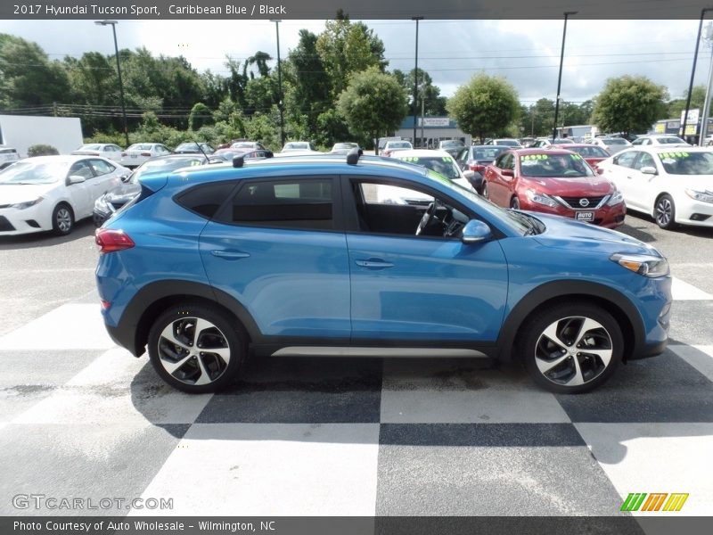 Caribbean Blue / Black 2017 Hyundai Tucson Sport
