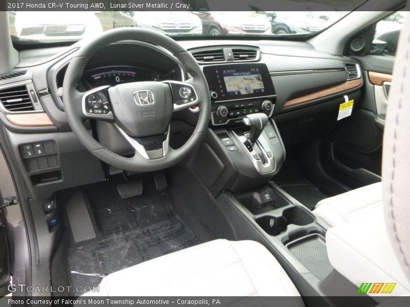 Lunar Silver Metallic / Gray 2017 Honda CR-V Touring AWD
