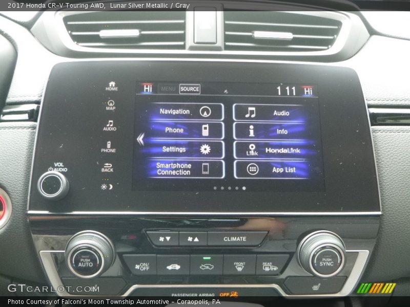 Lunar Silver Metallic / Gray 2017 Honda CR-V Touring AWD