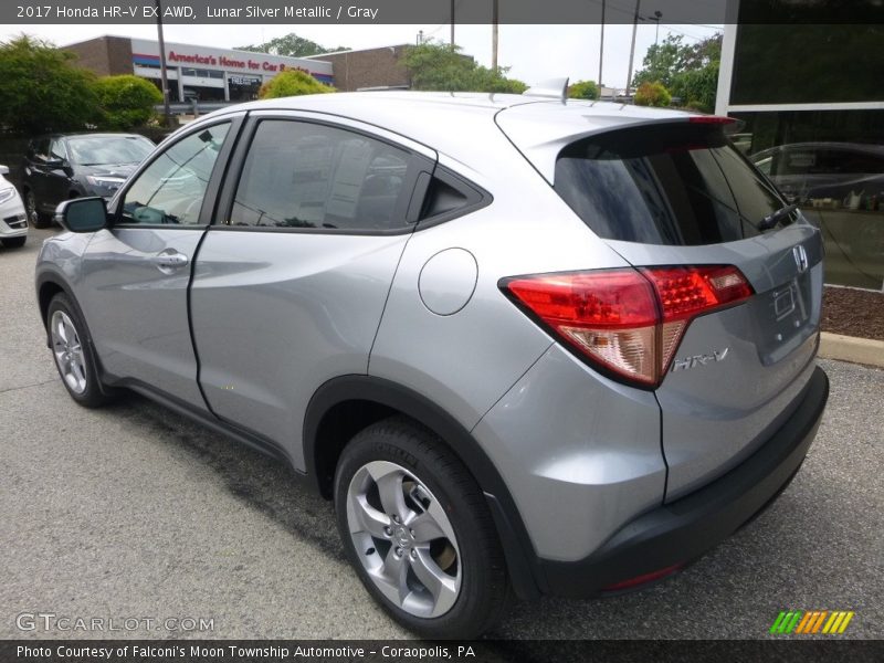 Lunar Silver Metallic / Gray 2017 Honda HR-V EX AWD