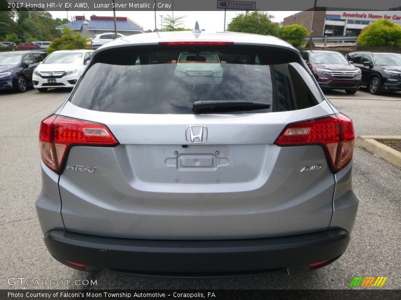 Lunar Silver Metallic / Gray 2017 Honda HR-V EX AWD