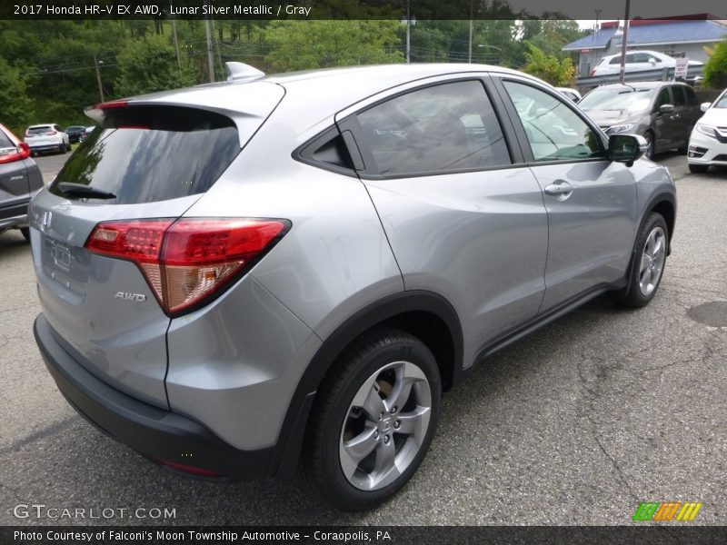 Lunar Silver Metallic / Gray 2017 Honda HR-V EX AWD