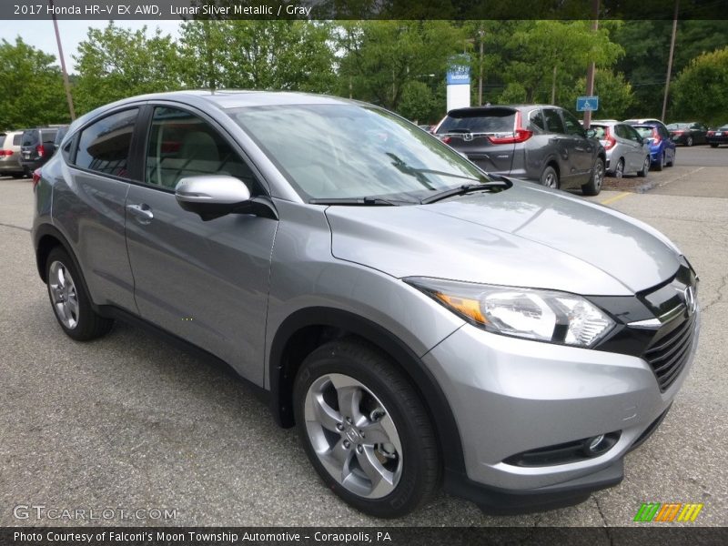 Lunar Silver Metallic / Gray 2017 Honda HR-V EX AWD