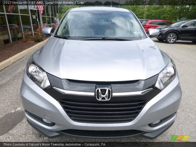 Lunar Silver Metallic / Gray 2017 Honda HR-V EX AWD