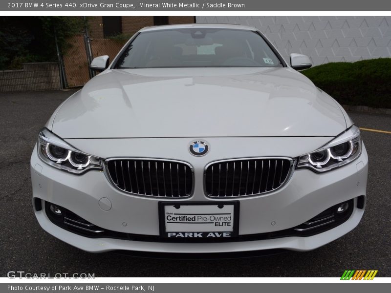 Mineral White Metallic / Saddle Brown 2017 BMW 4 Series 440i xDrive Gran Coupe