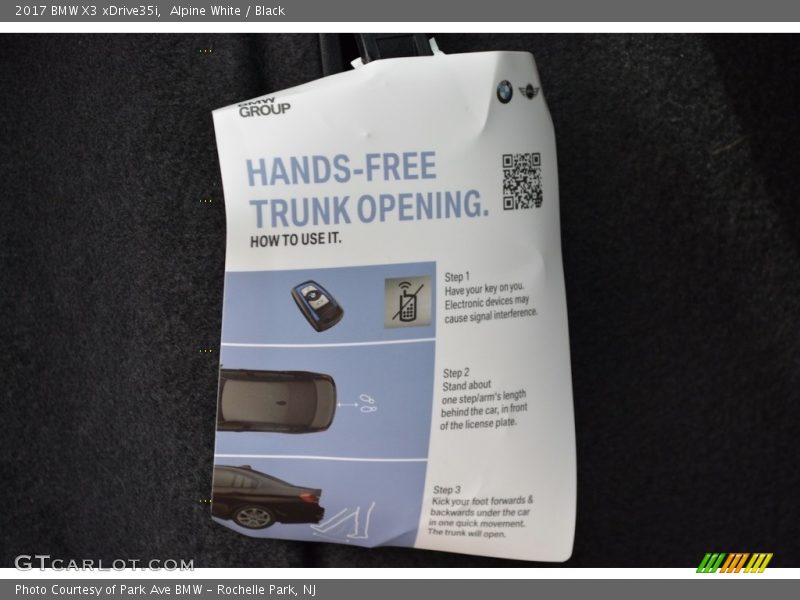 Alpine White / Black 2017 BMW X3 xDrive35i